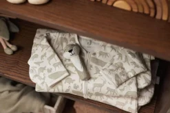 Jollein Slaapzak met Afritsbare Mouwen Animals Olive Green 90 cm