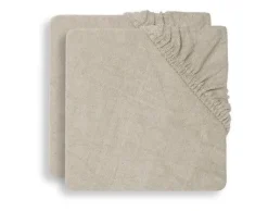 Jollein Waskussenhoes Badstof Nougat - 2-pack