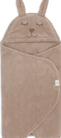 Jollein Wikkeldeken Bunny Cloudy Rib Milky Coffee