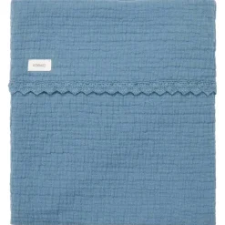 Koeka Ledikantdeken Lace Elba Bluestone