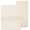Koeka Ledikantlaken en Hoeslaken Set Faro Ruffle Warm White