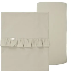 Koeka Wieglaken en Hoeslaken Set Faro Ruffle Sage