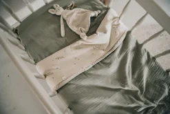 Koeka Wieglaken en Hoeslaken Set Faro Ruffle Sage