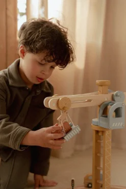 Little Dutch Hijskraan Set met Treinbaan FSC