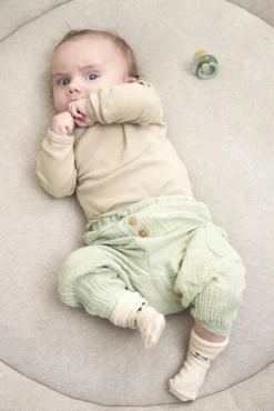 Meyco Boxkleed Rond Basic Knit Teddy Sand Melange - 95 cm