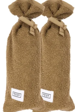 Meyco Kruikenzak Basic Badstof Toffee 2-pack