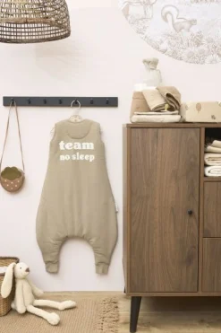 Meyco Slaapoverall Jumper Slub Team No Sleep Taupe/Offwhite