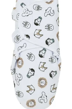 Meyco SwaddleMe Inbakerdoek Gevoerd Animal Multicolor 0-3 mnd