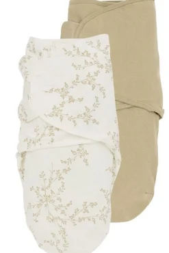 Meyco SwaddleMe Inbakerdoek Branches/Uni-Sand 0-3 mnd 2-pack