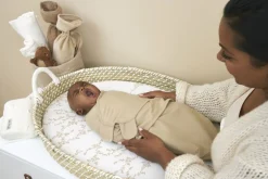Meyco SwaddleMeyco Inbakerdoek Branches/Uni-Sand 4-6 mnd 2-pack