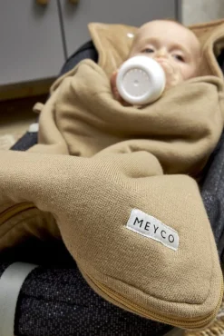 Meyco Voetenzak Autostoel Basic Knit Taupe