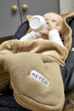 Meyco Voetenzak Autostoel Basic Knit Taupe