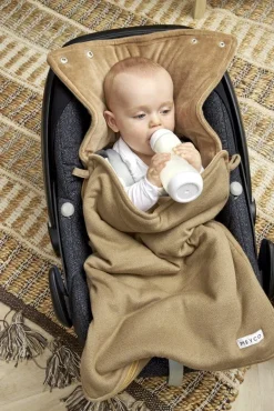 Meyco Voetenzak Autostoel Basic Knit Taupe