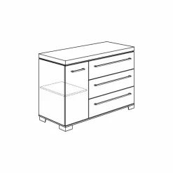 Paidi - Commode Kira XL Krijtwit - Eiken Nautik