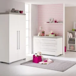 Paidi 3 delige Babykamer Kira Krijtwit - Eiken Nautik
