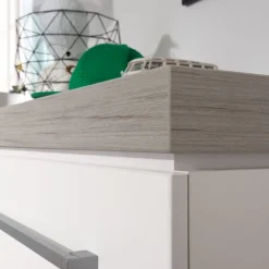 Paidi 3 delige Babykamer Kira Krijtwit - Eiken Nautik
