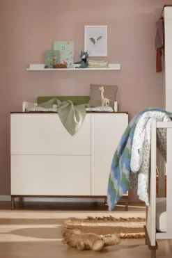 Paidi - Yuny 3 delige Babykamer Lovely Aliv Off white - Dark Walnut