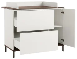 Paidi - Yuny 3 delige Babykamer Lovely Aliv Off white - Dark Walnut