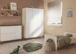 Paidi - Yuny 3-Deurs Kast Lovely Aliv Off White - Dark Walnut
