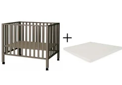 Pericles Box Amy Taupe met Wielen en Boxmatras