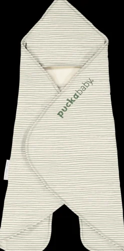 Puckababy Wikkeldeken Gogo Newborn Green Stripes Teddy 0 - 7 mnd