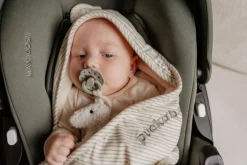 Puckababy Wikkeldeken Gogo Newborn Green Stripes Teddy 0 - 7 mnd