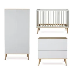 Quax 3 delige Babykamer Flow White & Oak