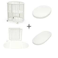 Stokke Sleepi Mini Bed Bundel V3 White – Van wieg tot ledikant met uitbreidingsset en matrassen