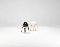 Stokke Steps Stoel Complete Set met Babyset en Tray – Black/Warm Brown