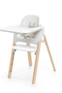 Stokke Steps Stoel Complete Set met Babyset en Tray – White/Natural