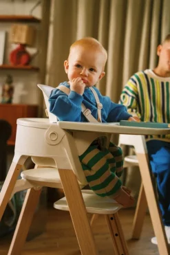 Stokke Steps Stoel Complete Set met Babyset en Tray – White/Natural