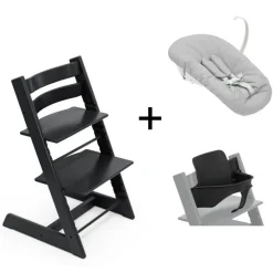 Stokke Tripp Trapp Black + Newborn Set