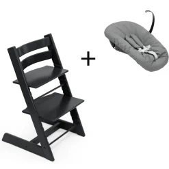 Stokke Tripp Trapp Black + Newborn Set Anthracite