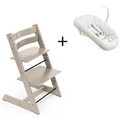 Stokke Tripp Trapp Cashmere Grey + Newborn Set Vanilla White