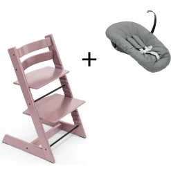 Stokke Tripp Trapp Heather Mauve + Newborn Set Anthracite