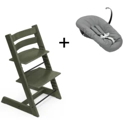 Stokke Tripp Trapp Marble Green + Newborn Set Anthracite