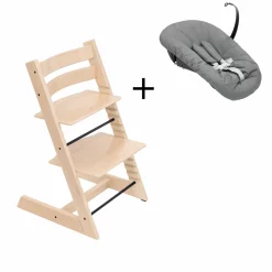 Stokke Tripp Trapp Natural + Newborn Set Anthracite
