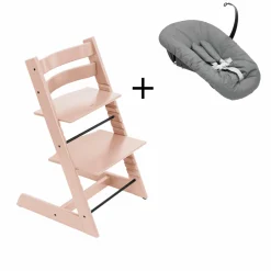 Stokke Tripp Trapp Serene Pink + Newborn Set Anthracite