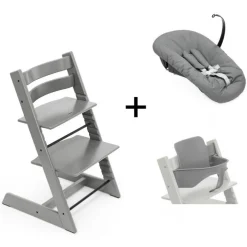 Stokke Tripp Trapp Storm Grey + Newborn Set Anthracite