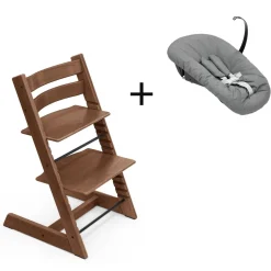 Stokke Tripp Trapp Warm Brown + Newborn Set Anthracite