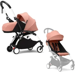 Stokke YOYO³ Kinderwagen Compleet met 0+ Newborn Pack Ginger – White Frame