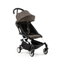 Stokke YOYO³ Kinderwagen Compleet Leopard met 0+ Newborn Pack Black – White Frame