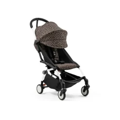 Stokke YOYO³ Kinderwagen Compleet Leopard met 0+ Newborn Pack Black – White Frame