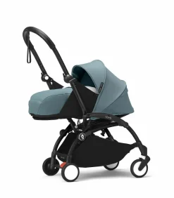 Stokke YOYO³ Kinderwagen Compleet met 0+ Newborn Pack Aqua – Black Frame