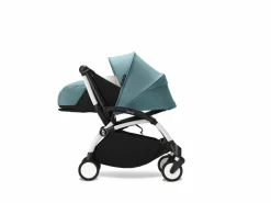 Stokke YOYO³ Kinderwagen Compleet met 0+ Newborn Pack Aqua – White Frame
