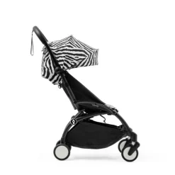 Stokke YOYO³ Kinderwagen Compleet Zebra met 0+ Newborn Pack Black – Black Frame