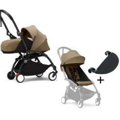Stokke YOYO³ Kinderwagen Compleet met 0+ Newborn Pack Toffee – Black Frame