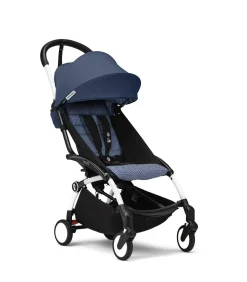 Stokke YOYO³ Kinderwagen Compleet met 0+ Newborn Pack Air France Blue – White Frame