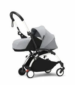 Stokke YOYO³ Kinderwagen Compleet met 0+ Newborn Pack Stone – White Frame