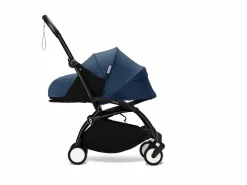 Stokke YOYO³ Kinderwagen Compleet met 0+ Newborn Pack Air France Blue– Black Frame